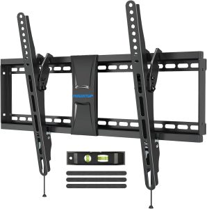 MOUNTUP UL Listed TV Wall Mount, Tilting TV Mount Bracket for Most 37-82 Inch Flat Screen/Curved Low Profile Wall Mount Saving Space Max VESA 600x400mm Hold up to 99 lbs Fit 16" 18" 24" Stud MU0008