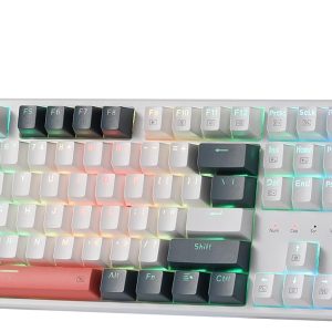 Redragon K668 RGB Gaming Keyboard, 108 Keys Wired Mechanical Keyboard w/Extra 4 Hotkeys, Sound Absorbing Foams, Upgraded Hot-swappable Socket, Mixed Color Keycaps x 2 Sets, Red Switch